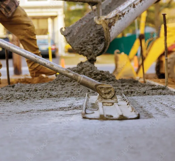 Commercial Sidewalk being installed